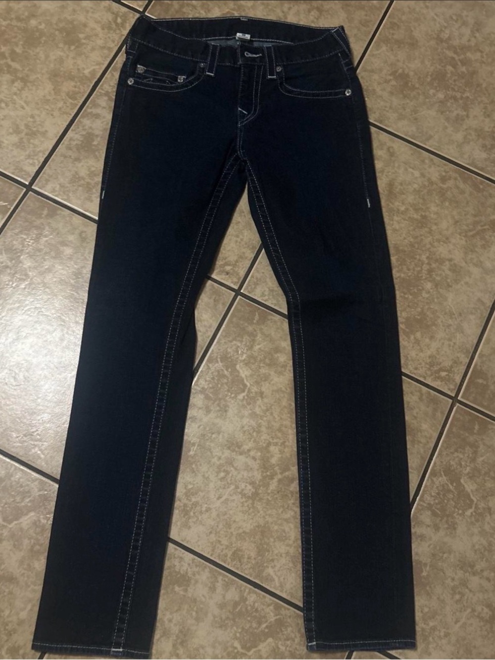 Men Dark Blue Straight-Leg Jeans size 30